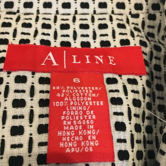 White Black Checkered Blazer Jacket Size 6 - Picture 8 of 11